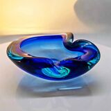 Grand cendrier ou fourre-tout en verre de Murano des années 1960 par Flavio Poli pour Seguso.