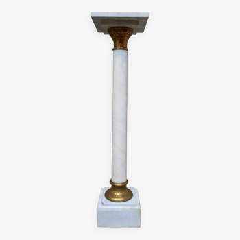 White marble column