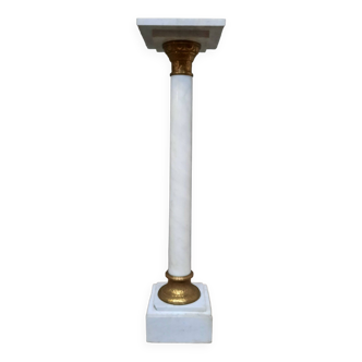 White marble column