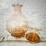Art Deco pink decanter