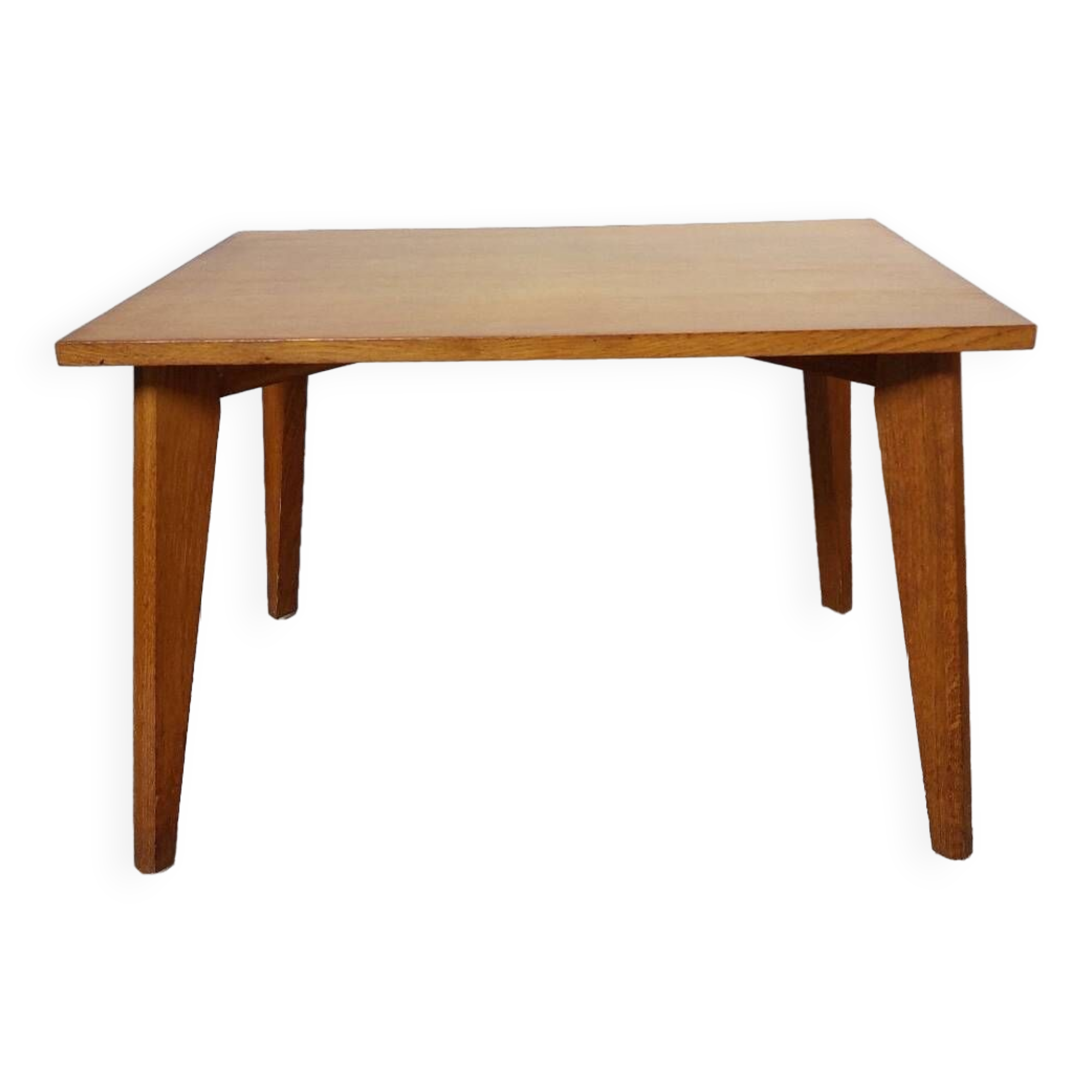 Coffee table with wooden compass legs