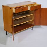 Commode en teck buffet vintage années 60 armoire meuble à chaussures