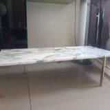 Marble coffee table with gold base