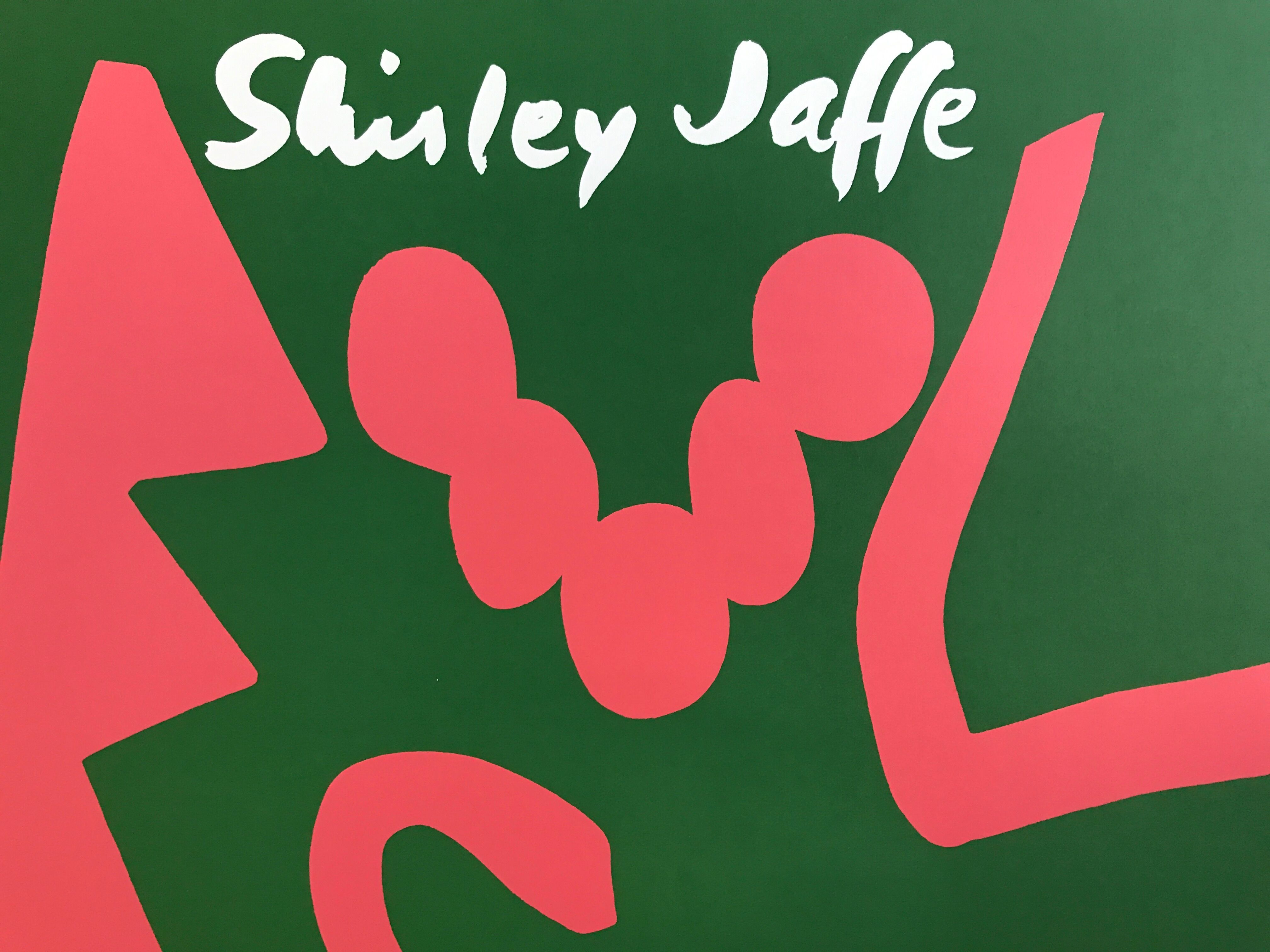 Exhibition poster made in silkscreen by Shirley Jaffe, Flaine Art Center, 1981