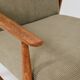 Scandinavian armchair khaki corduroy design by H.Lis 