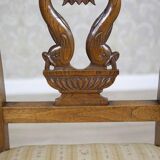 Set of 2 Ash Chairs in White Upholstery, 1950s