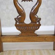 Set of 2 Ash Chairs in White Upholstery, 1950s