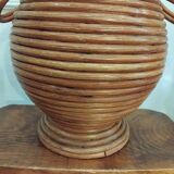 Handcrafted rattan amphora