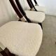 Set of 4 vintage 70s Italian design wooden and terry chairs