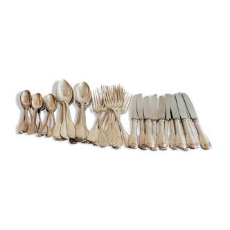 Housewife 48 pieces in silver metal Meurgey goldsmith