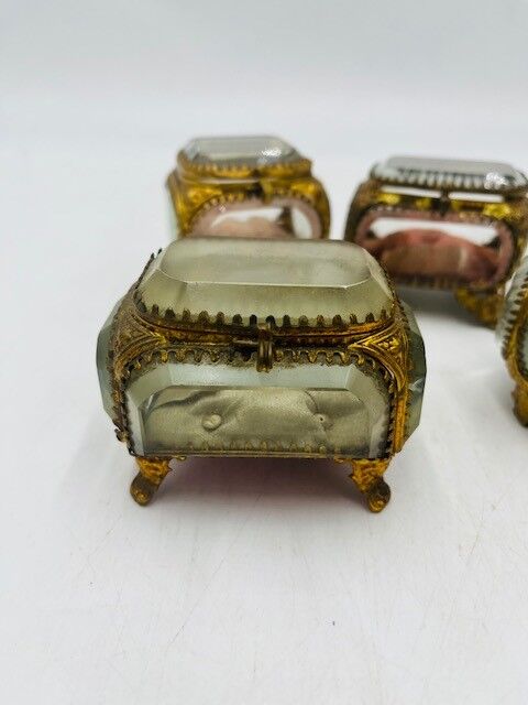 Set of 4 Antique Jewelry Boxes
