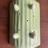 Asparagus dish and drainer in slip-cast iron