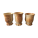 3 verres en poterie de Siegburg (Allemagne)