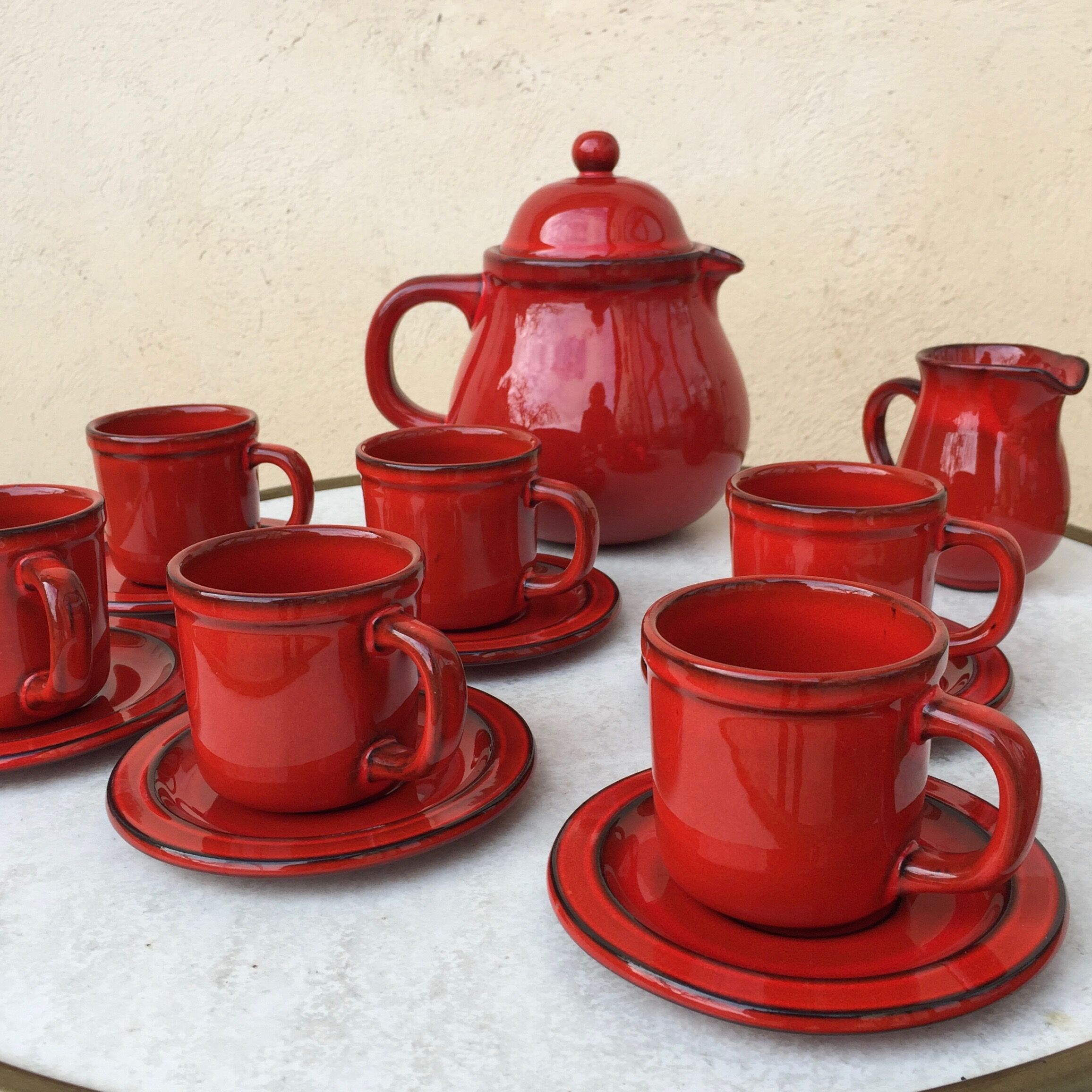 Coffee service signed Elchinger from the 1970s.