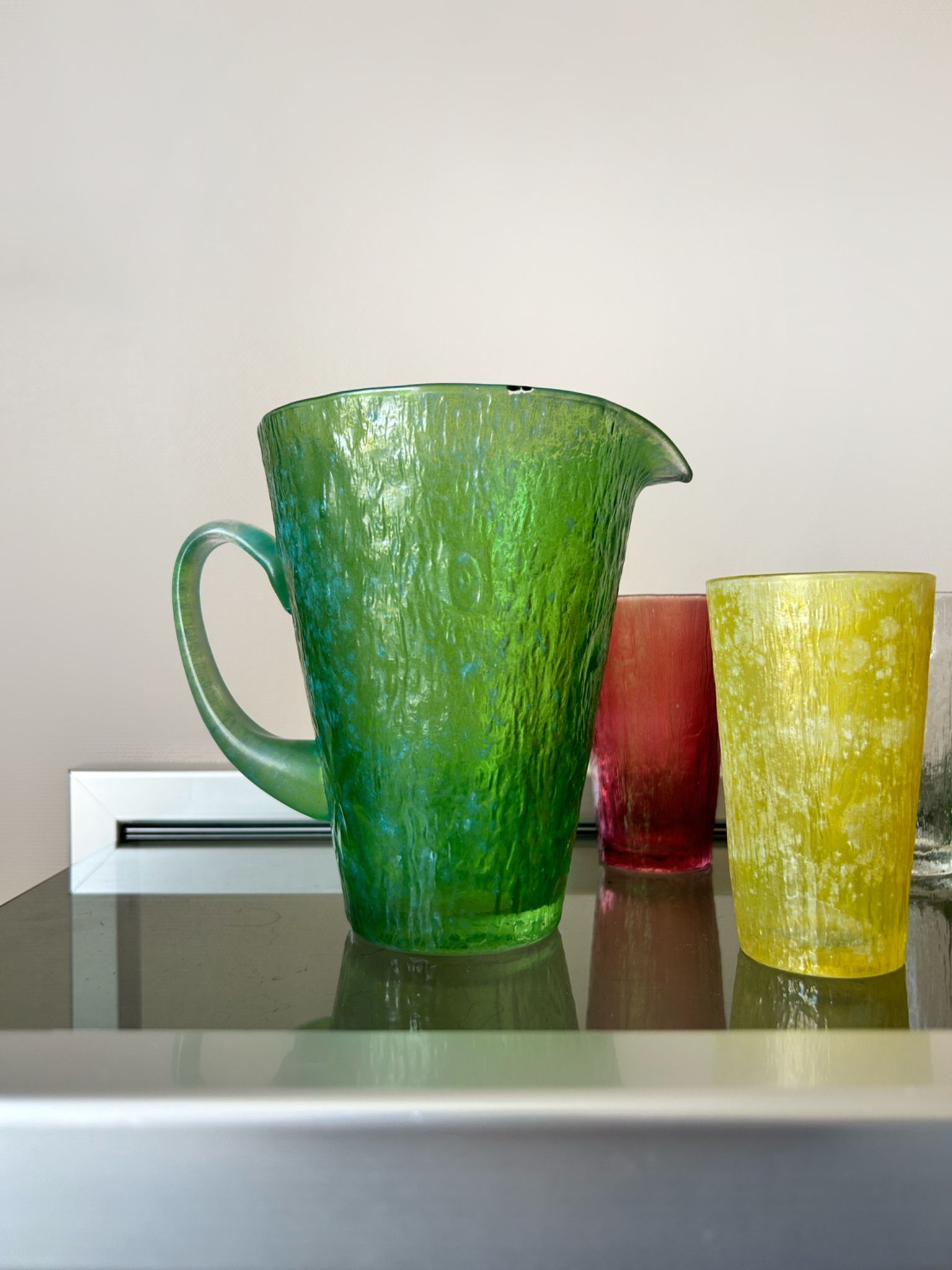 Carafe et verre années 70
