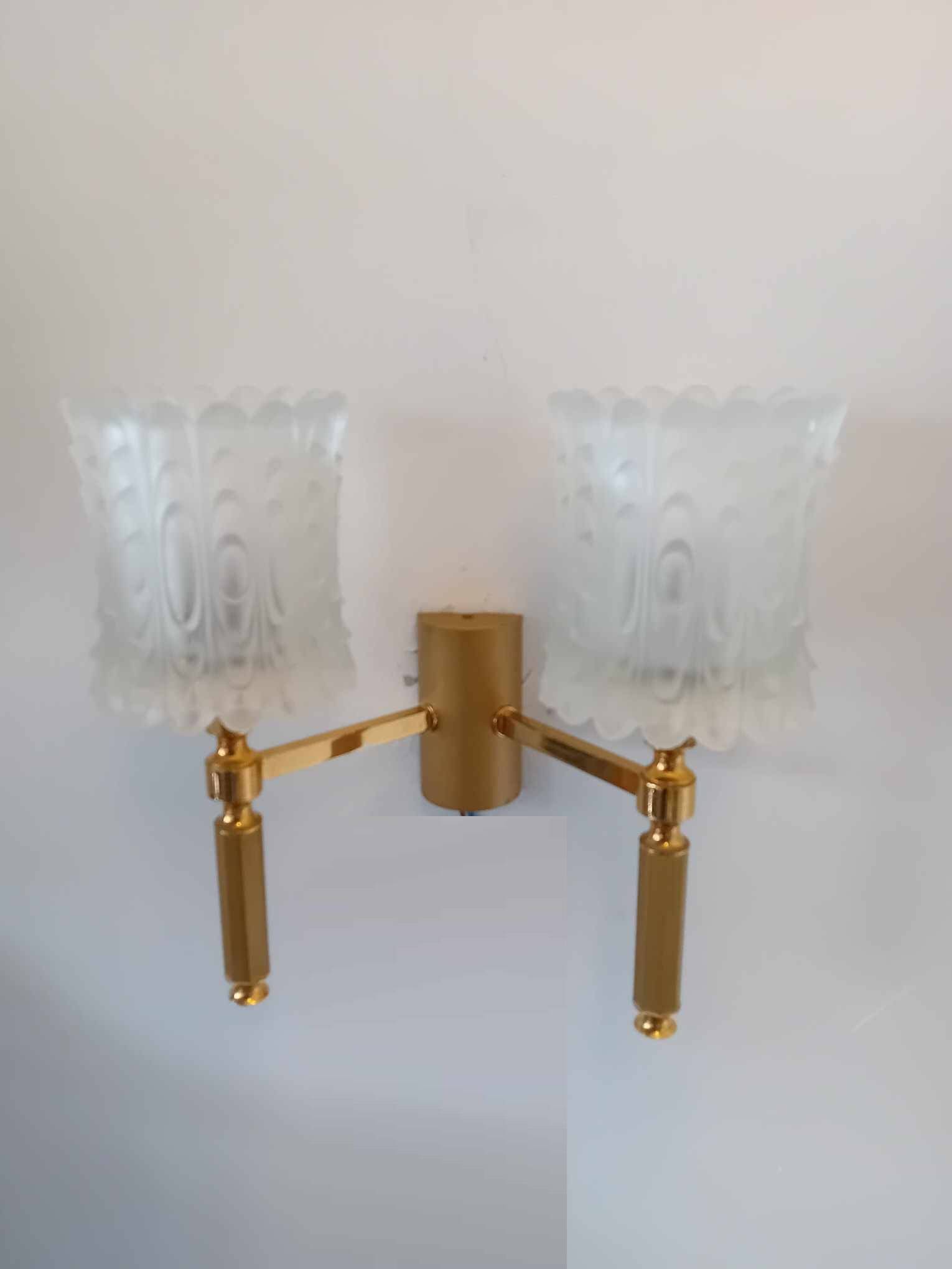 Pair of maison lunel paris france wall lights with 2 lights