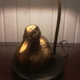 Deknudt duck lamp in brass