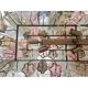 Contemporary Huge Rectangular "Tronchi" Murano Glass Burnished Chandelier