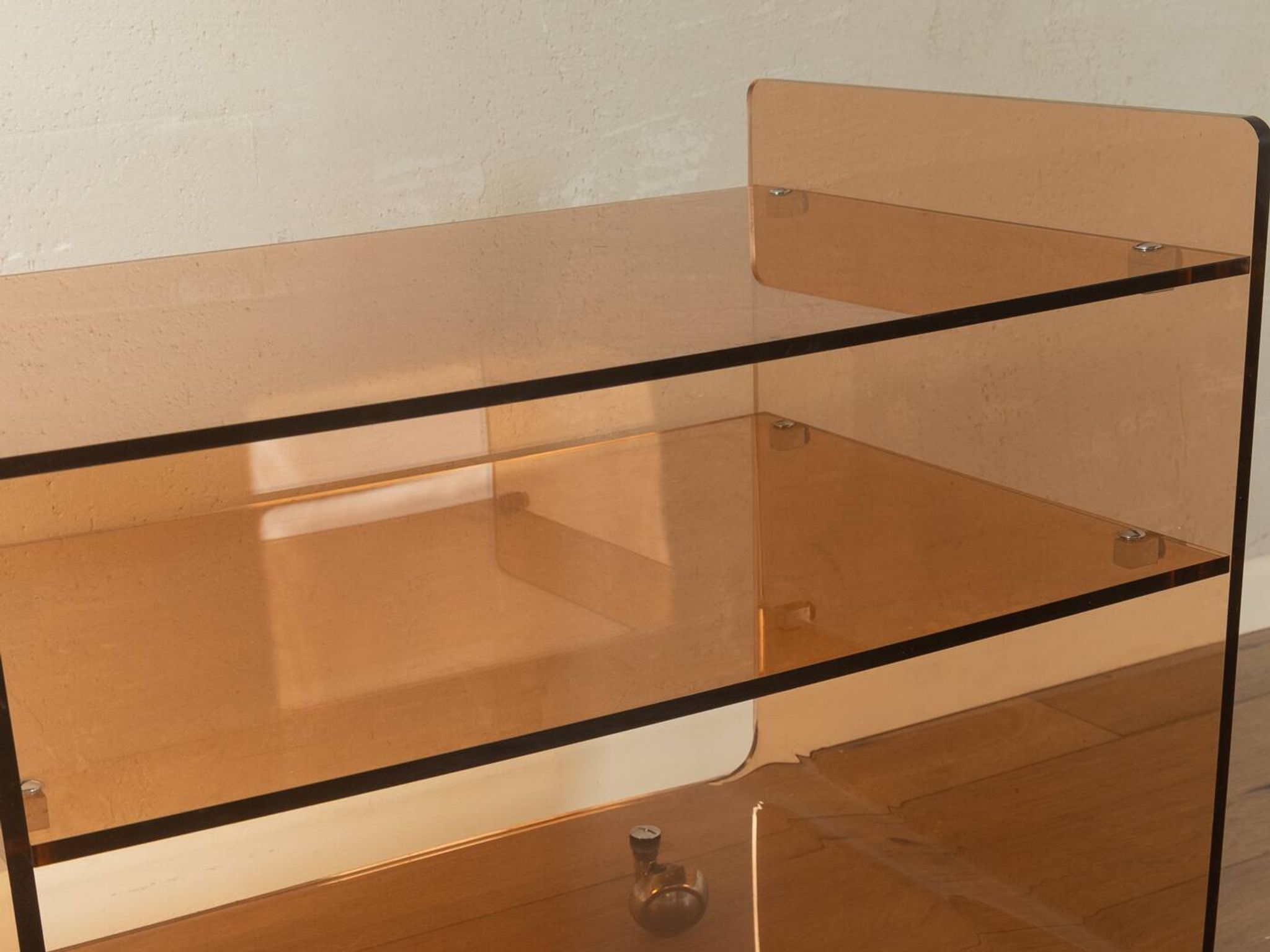 1970s Space Age acrylic Hi-Fi Rack, Michel Dumas, vintage