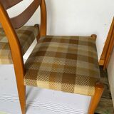 Series of 4 Scandinavian style chairs 1960