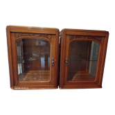 Pair of art deco showcases