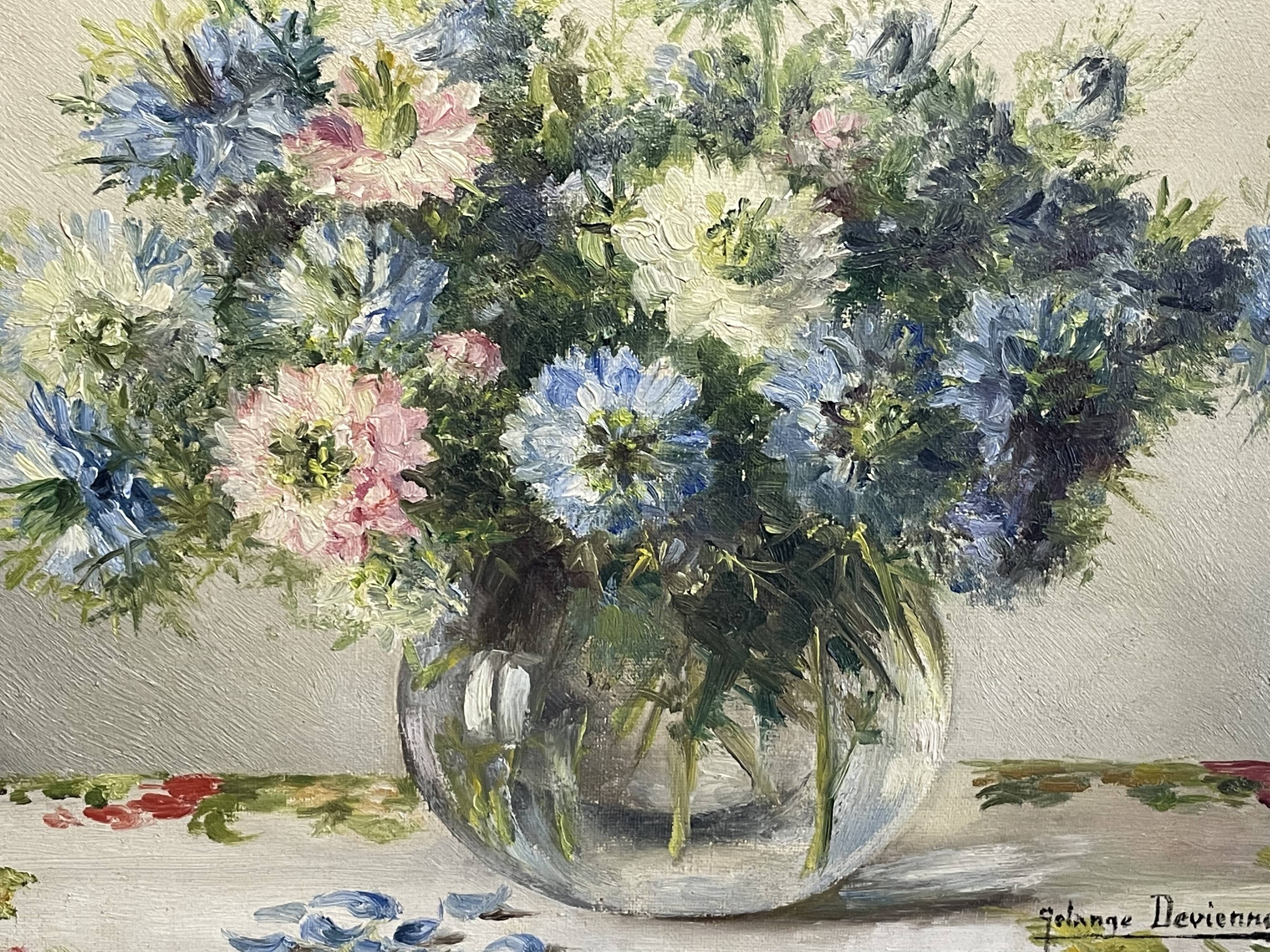 Bouquet of flowers Solange Devienne gouache