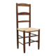 Chaise campagne paillée ancienne en bois