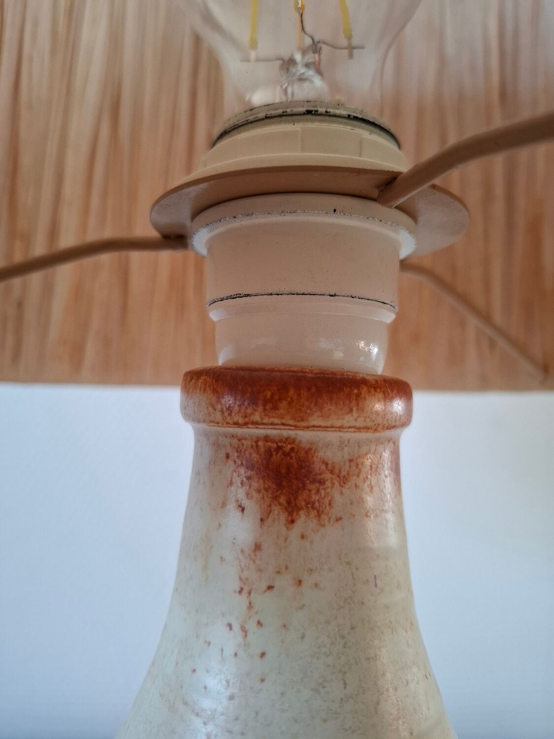 Vintage signed ceramic lamp