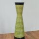 Vase diabolo vintage Marzi & Remy - céramique Allemagne de l'Ouest 1960 - décor relief vert olive