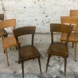 Series of 20 old bistro vintage chairs