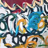 Abstract oil painting on canvas