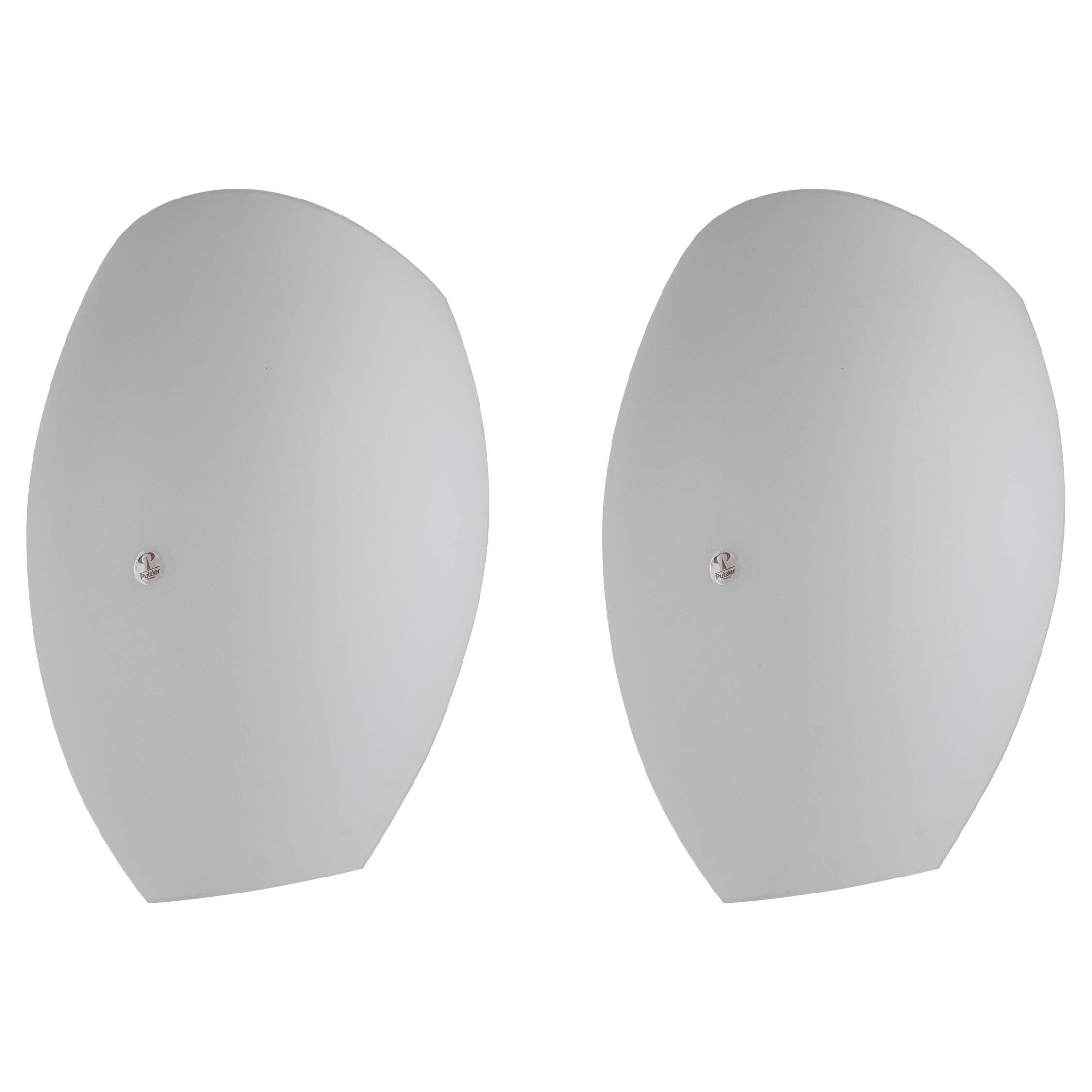 Pair of opaline glass wall sconces by Peill & Putzler, Germany