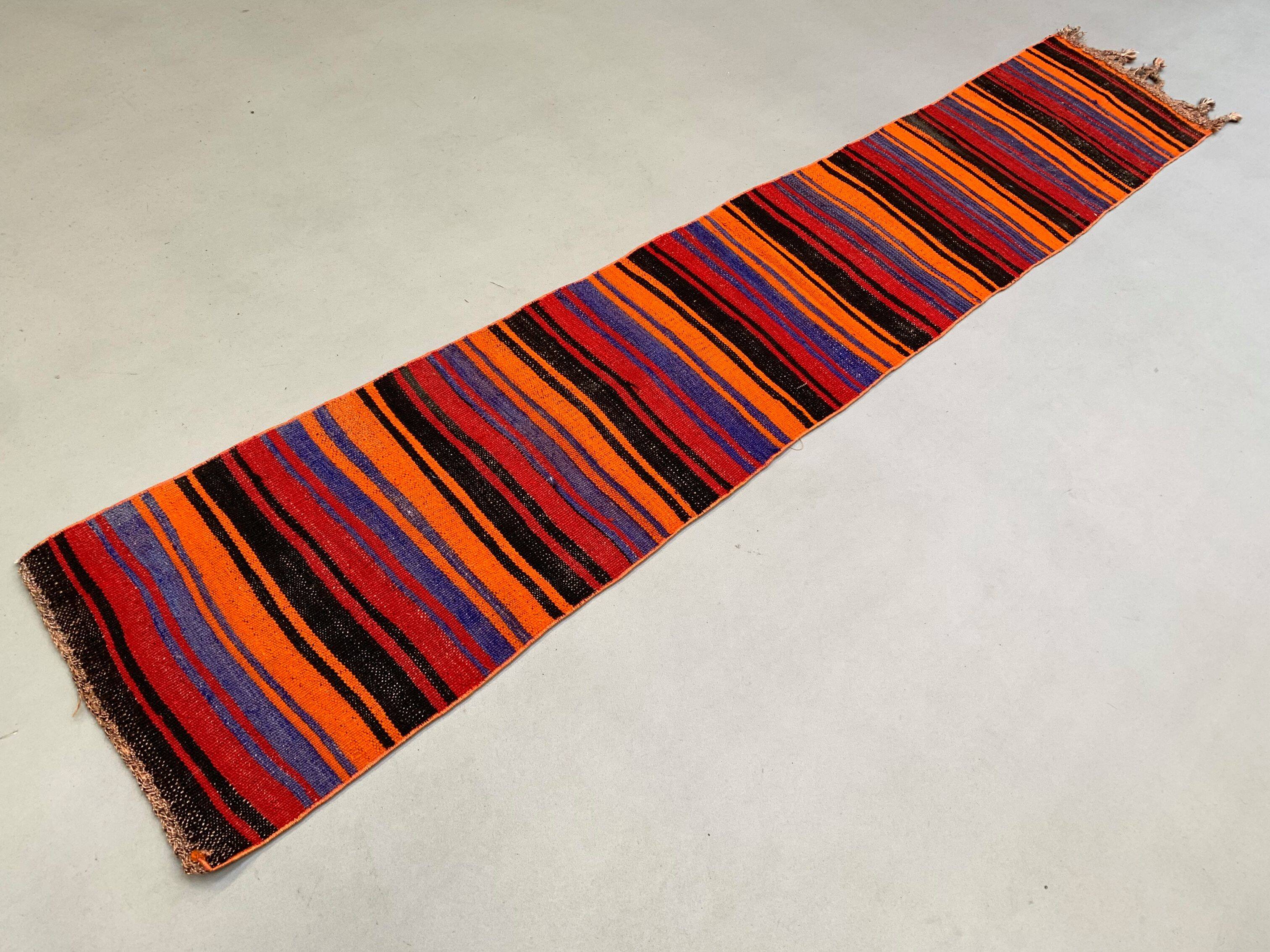 Old Turkish narrow Kilim Runner 280x54 cm shabby chic, vintage kelim