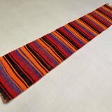 Old Turkish narrow Kilim Runner 280x54 cm shabby chic, vintage kelim