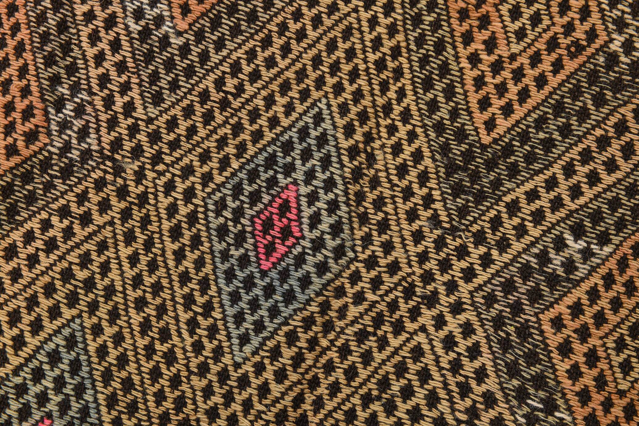 6x8 Mustard & Yellow Vintage Kilim Rug, 184x245Cm