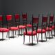 High-back dining chairs by Aldo Tura, Italy, 1962