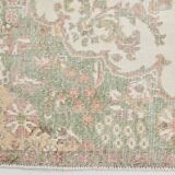 6x11 Beige & Cream Oriental Floral Pattern Vintage Rug, 189x329Cm