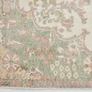 Tapis vintage à motif floral oriental beige et crème 6x11, 189x329 cm