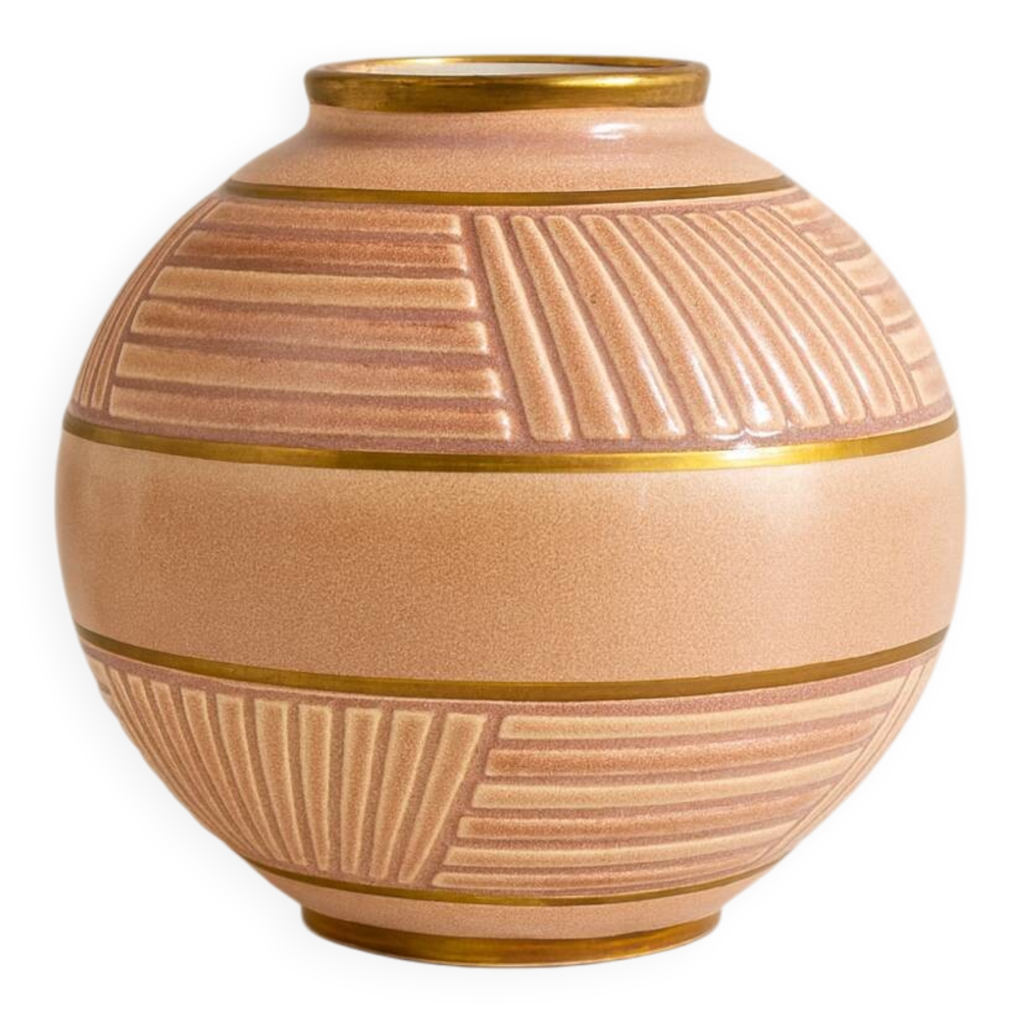 French art deco vase signed odyv 1930