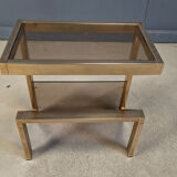 Brass magazine rack by Belgochrom, 1970s