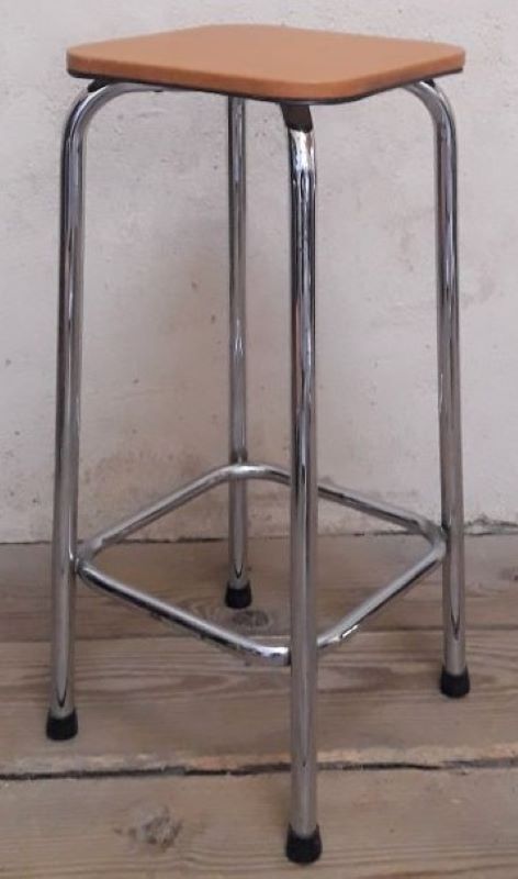 High chrome and skaï stool