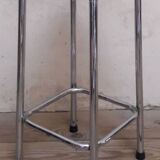 Tabouret haut chrome et skaï