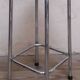 High chrome and skaï stool