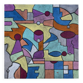 Abstract geometric coloured painting