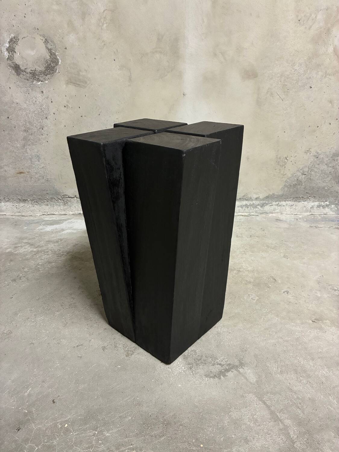Iroko wood stool by Arno Declercq
