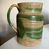 Pitcher in glazed earth of farm Dieulefit folk art early 20th