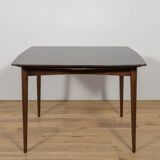 Table à manger extensible carrée en palissandre du milieu du siècle, Danemark, années 1960