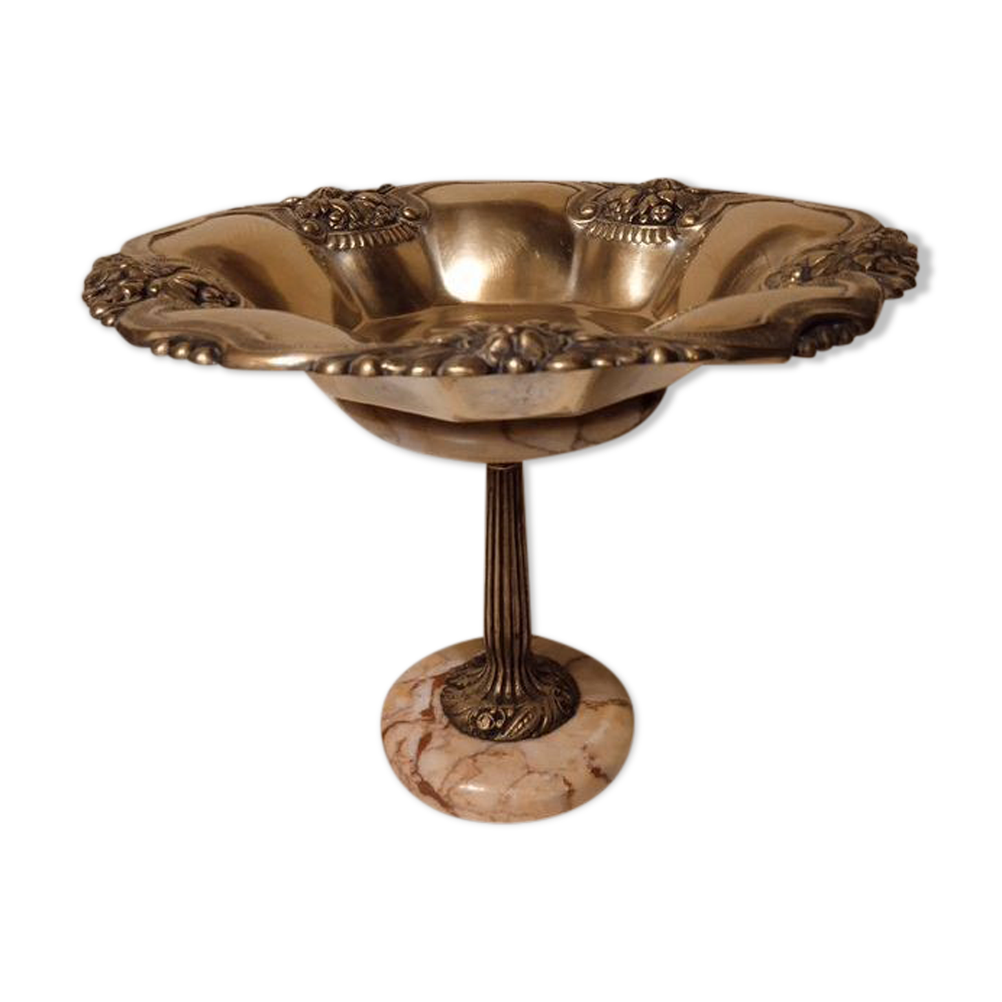 Copper and marble standing cup