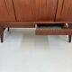 Vintage Danish teak wall unit with sliding doors from the 1960s.