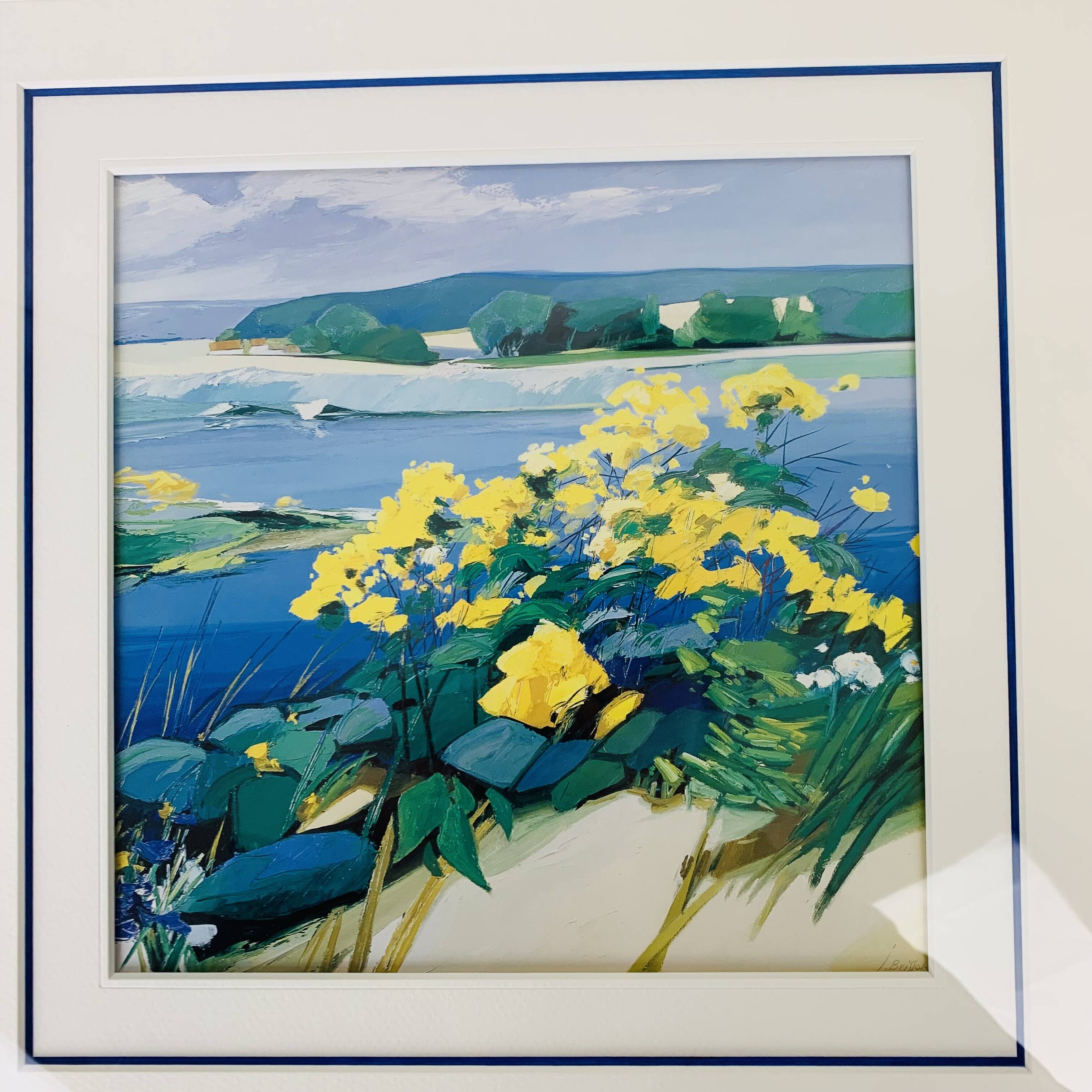 Tableau reproduction de Jean Brissoni, paysage de bord de mer